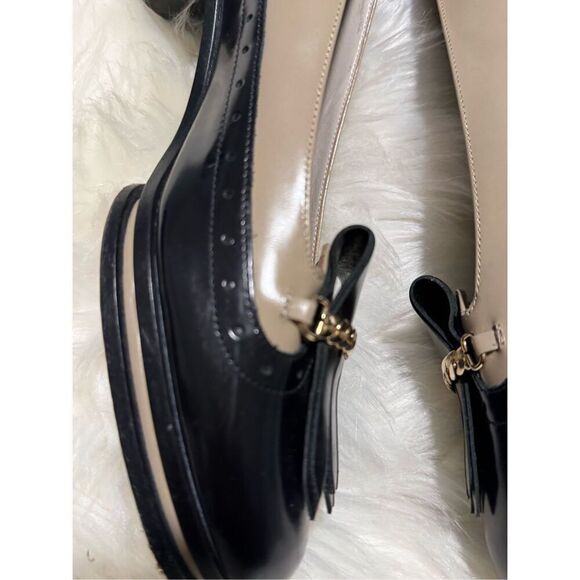 Jason Wu stacked Kiltie Oxford leather loafers two tone 37.5 - Picture 11 of 15